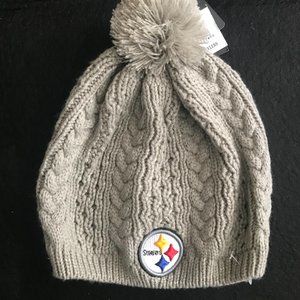NFL Women's Beanie Knit Cap Gray Glitter